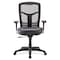 Officesource CoolMesh Synchro, High Back Mesh Chair with Seat Slider, Upholstered Seat and Black Frame OSTW8907PBK - alternate 6